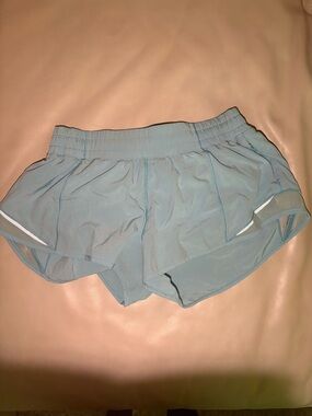 lululemon athletica light blue women’s athletic shorts